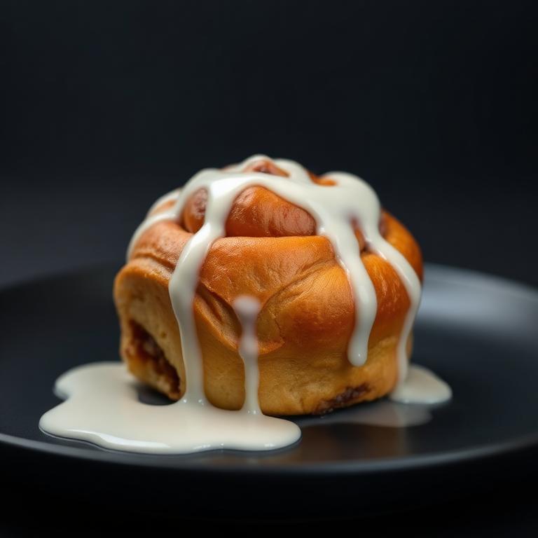Cinnamon roll quentinho — produto inteiro fresco da padaria